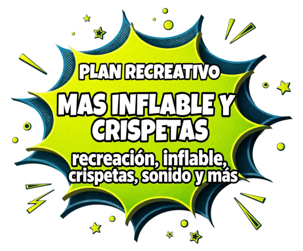 recreación plan recreativo mas inflable y crispetas